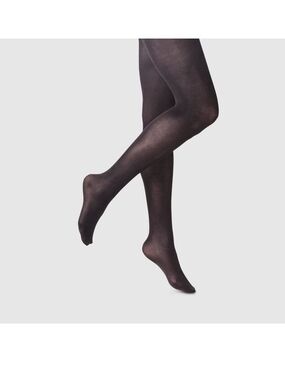 Plus Size High Waisted Opaque Black Tights 1×/2×